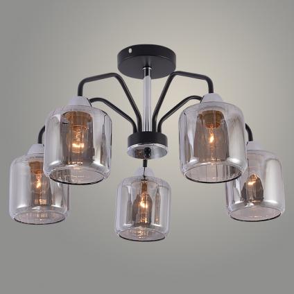 Люстра XA1698B/5 BK+CR черный/хром 5х60W E27 d560 h310, HN25